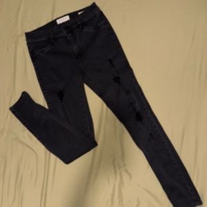 Pacsun Black Ripped Jegging (26)